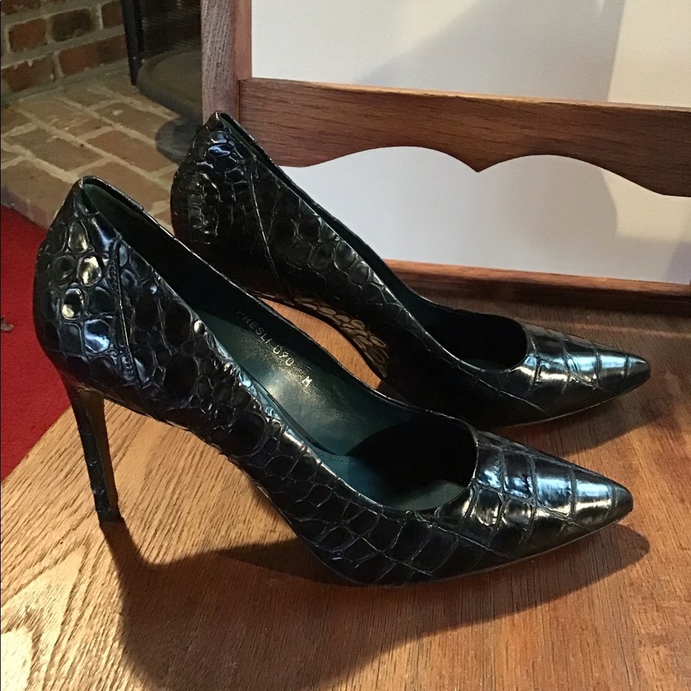 Donald J Pliner Croc teal 👠 NWT